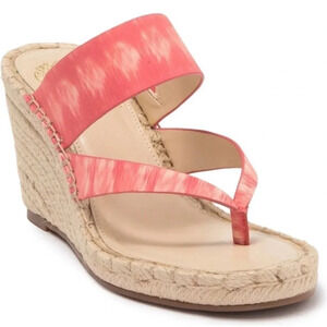 New Vince Camuto Lavanda thong Wedge Espadrille Sandal flip flop heel Tie